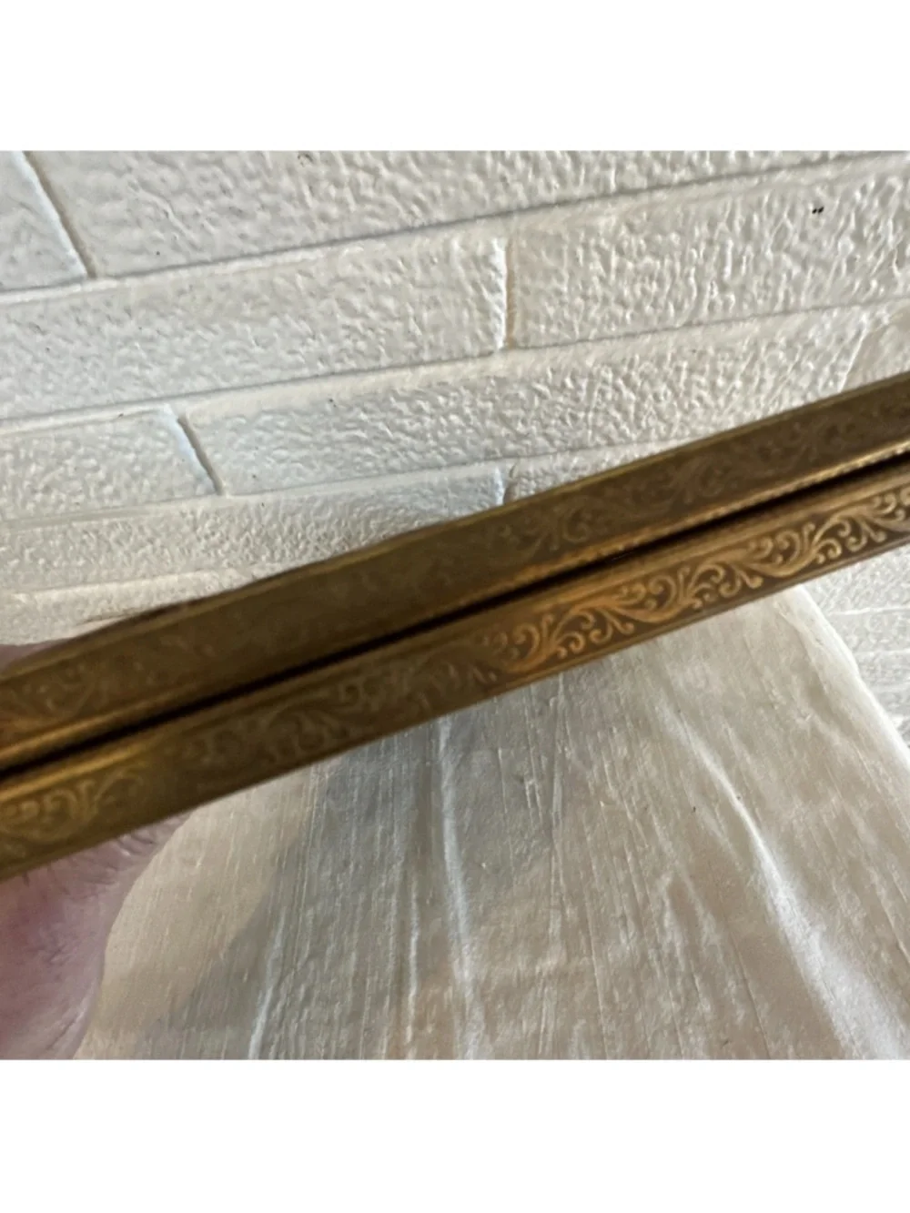 Vintage ORNATE DANISH Bi-Fold Picture Frame 8